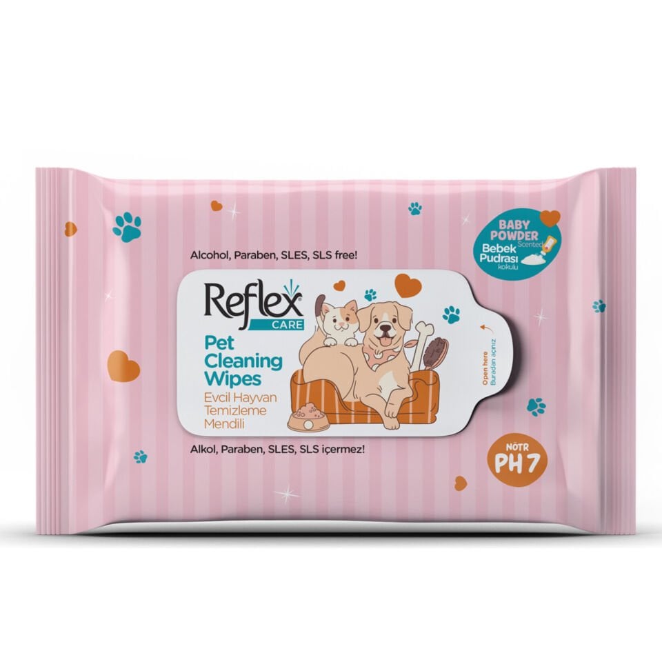 Reflex Kedi Ve Köpekler Için Çok Amaçlı Hijyenik Temizleme Mendili 10'lu