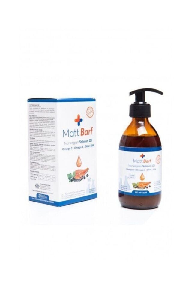 Matt Barf Salmon Oil Kedi Köpekler Için Balık Yağı 100 Ml Somon Yağı