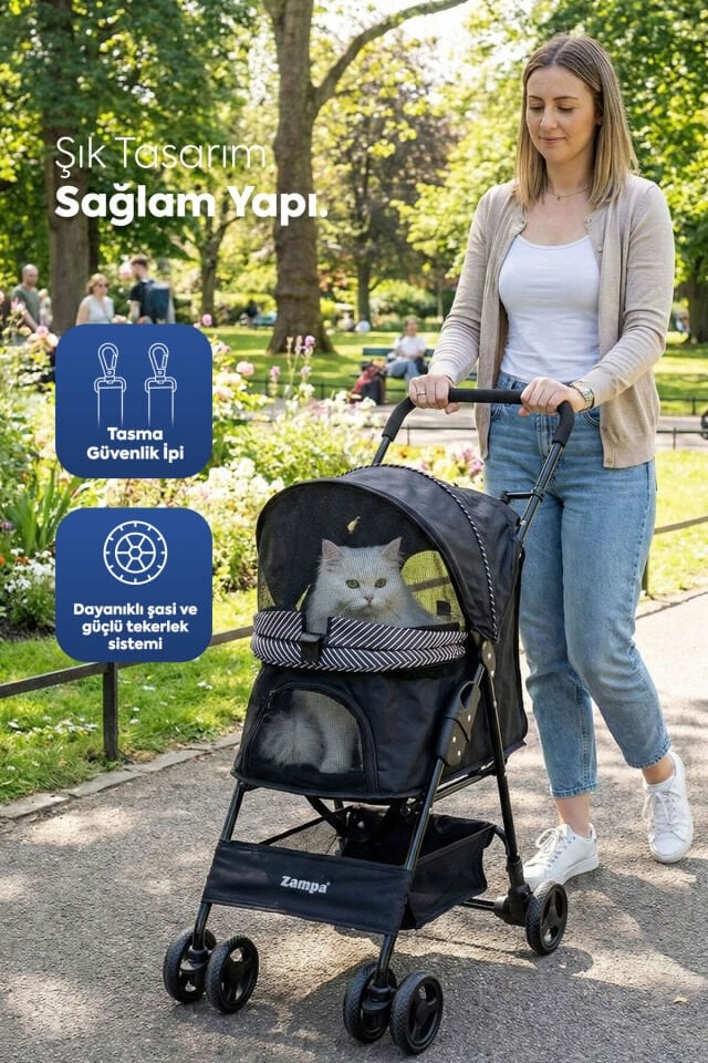 Showtime Kedi Ve Köpek Arabası Siyah 42x69.5x88 Cm