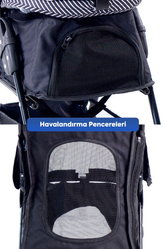 Showtime Kedi Ve Köpek Arabası Siyah 42x69.5x88 Cm