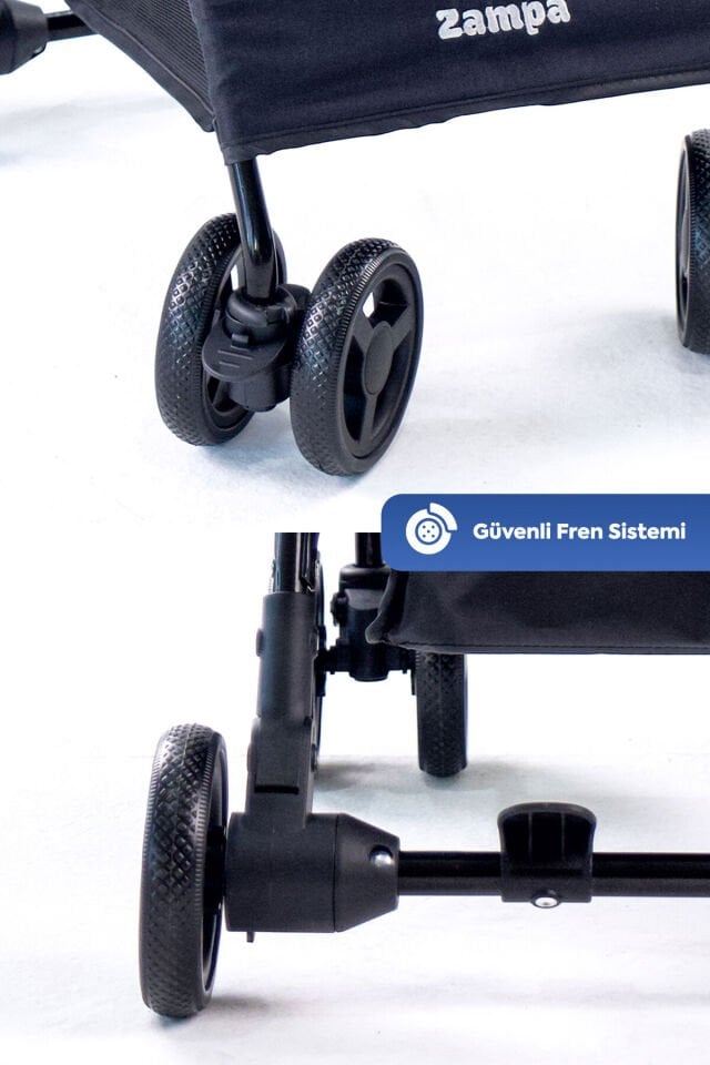 Showtime Kedi Ve Köpek Arabası Siyah 42x69.5x88 Cm