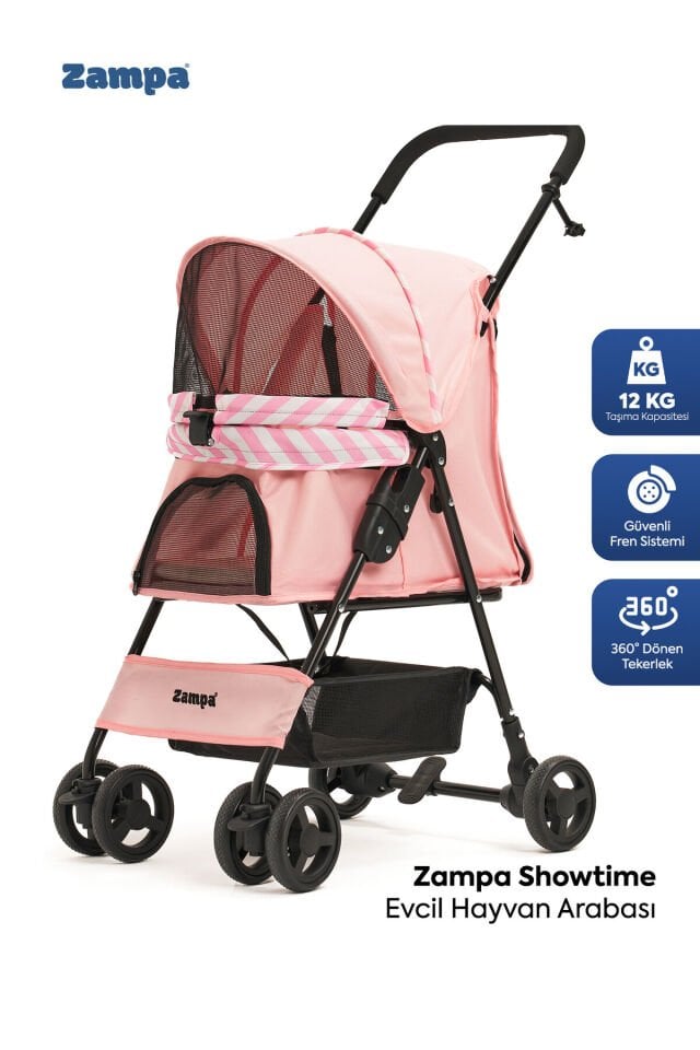 Showtime Kedi/köpek Arabası 42x69.5x88cm Pembe