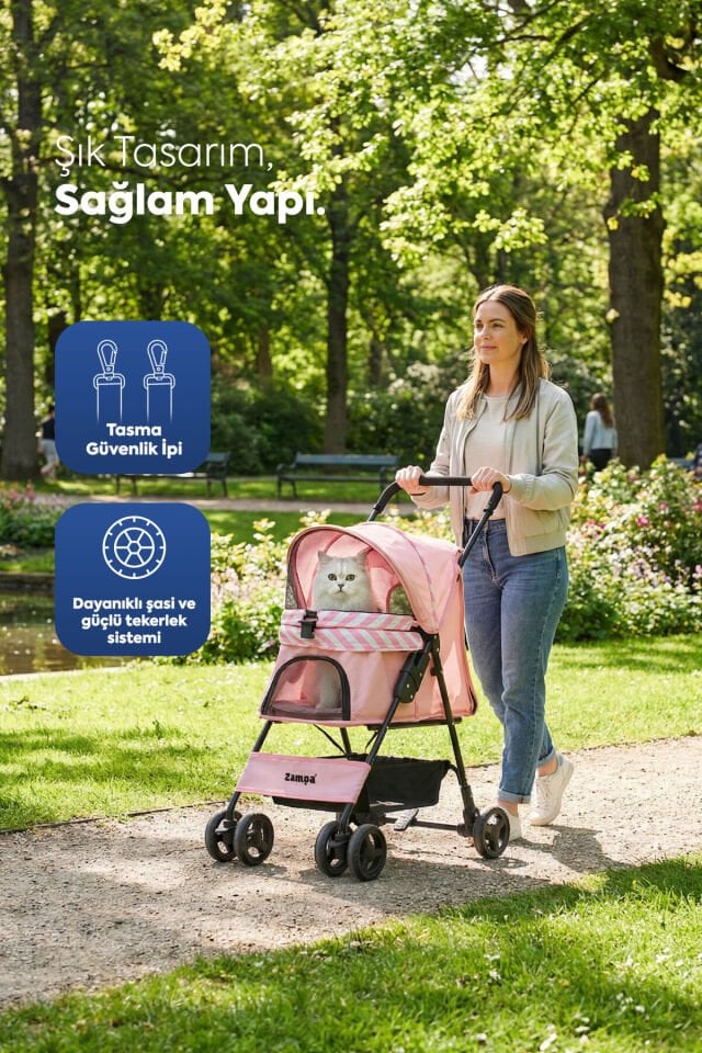 Showtime Kedi/köpek Arabası 42x69.5x88cm Pembe