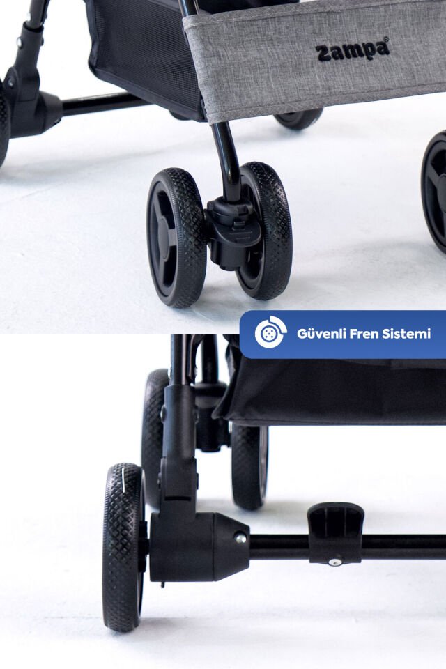 Showtime Kedi Köpek Arabası Gri 42X69,5X88 Cm