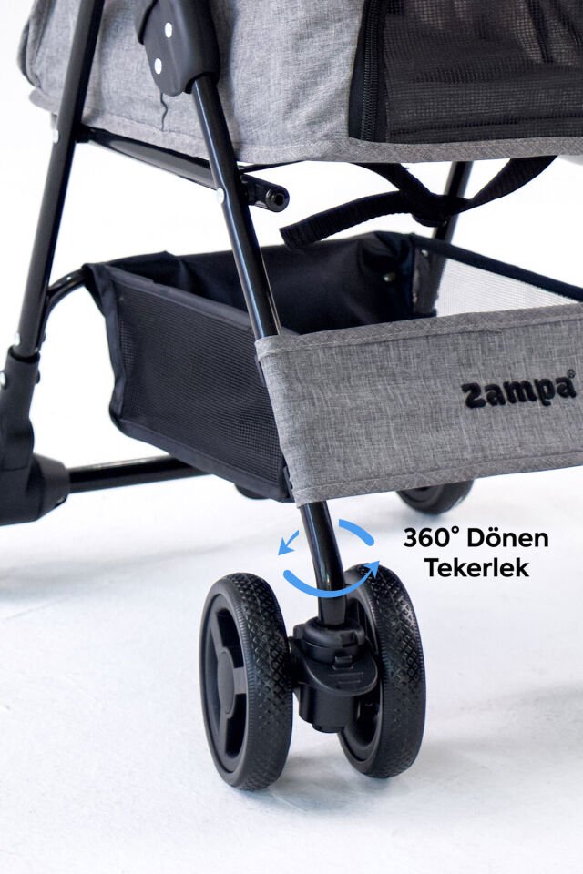 Showtime Kedi Köpek Arabası Gri 42X69,5X88 Cm