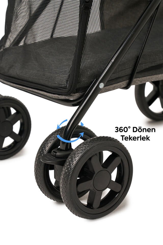 Sp01-g Tourist Kedi Ve Köpek Arabası Gri 46x85x91.5 Cm