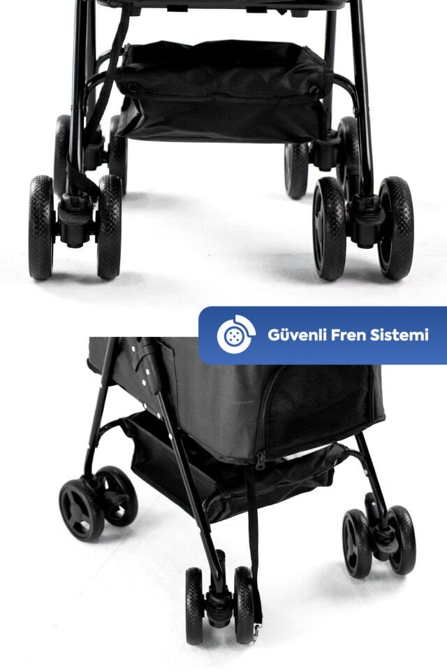 Verstappen Kedi Köpek Arabası 45x64x96cm Siyah