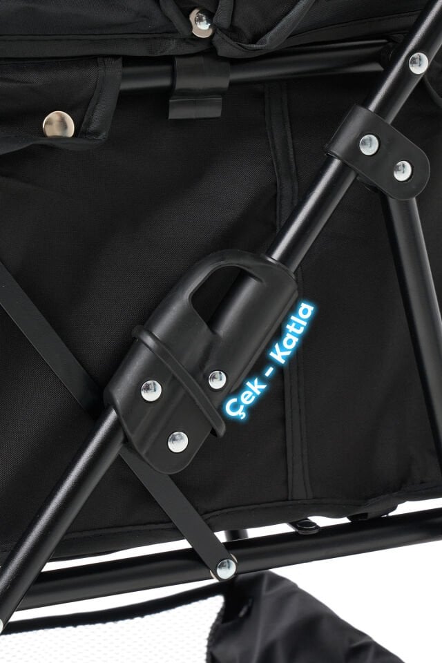 Flux Kedi & Köpek Arabası Siyah 45×63×93 cm