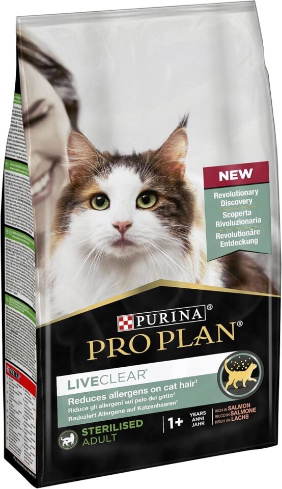 Pro Plan LiveClear Alerjen Azaltan Somonlu Kısırlaştırılmış Kedi Maması 1,4kg