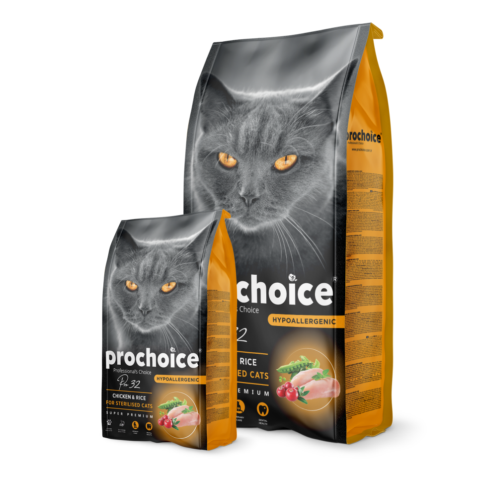 ProChoice Pro 32 Tavuk ve Pirinçli Kısırlaştırılmış Kedi Maması 15kg