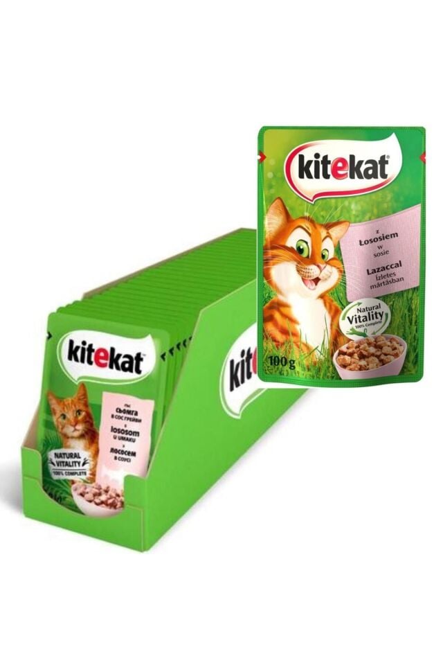 Kitekat Somonlu Yetişkin Kedi Yaş Mama 85gr x 28 Adet