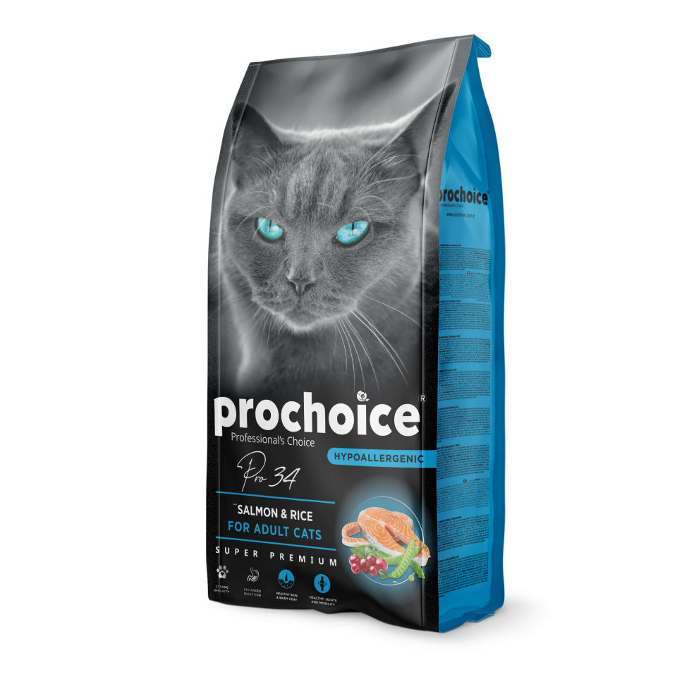 ProChoice Pro 34 Somon ve Pirinçli Yetişkin Kedi Maması 15kg
