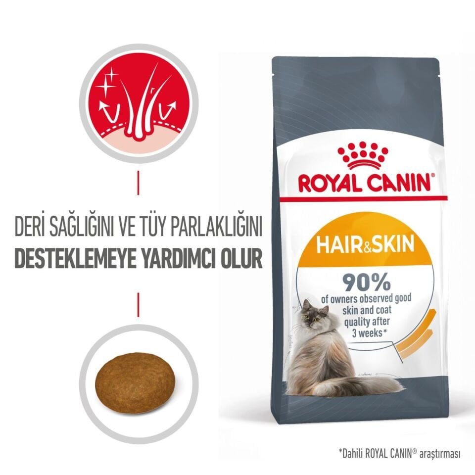 Royal Canin Hair & Skin Deri ve Tüy Sağlığı İçin Yetişkin Kedi Maması 4kg