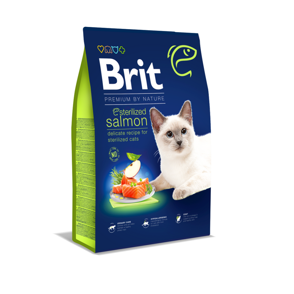 Brit Premium Steril Somonlu Kısırlaştırılmış Kedi Maması 8kg