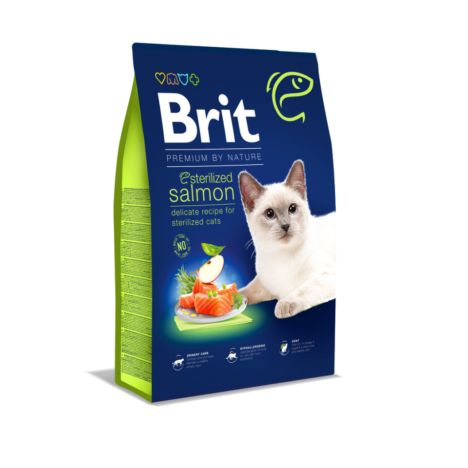 Brit Premium Steril Somonlu Kısırlaştırılmış Kedi Maması 8kg