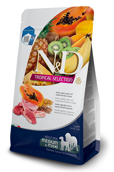 ND Tropical Selection Kuzu Etli Orta ve Büyük Irk Yetişkin Köpek Maması 10kg
