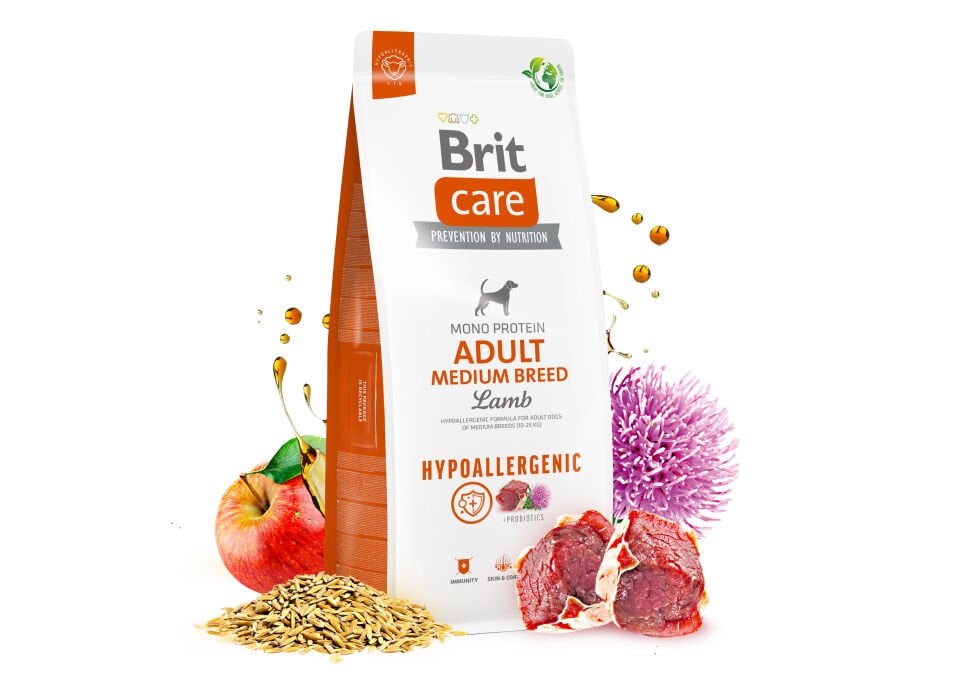 Brit Care Mono Protein Hipoalerjenik Kuzu Etli Orta Irk Yetişkin Köpek Maması 12kg