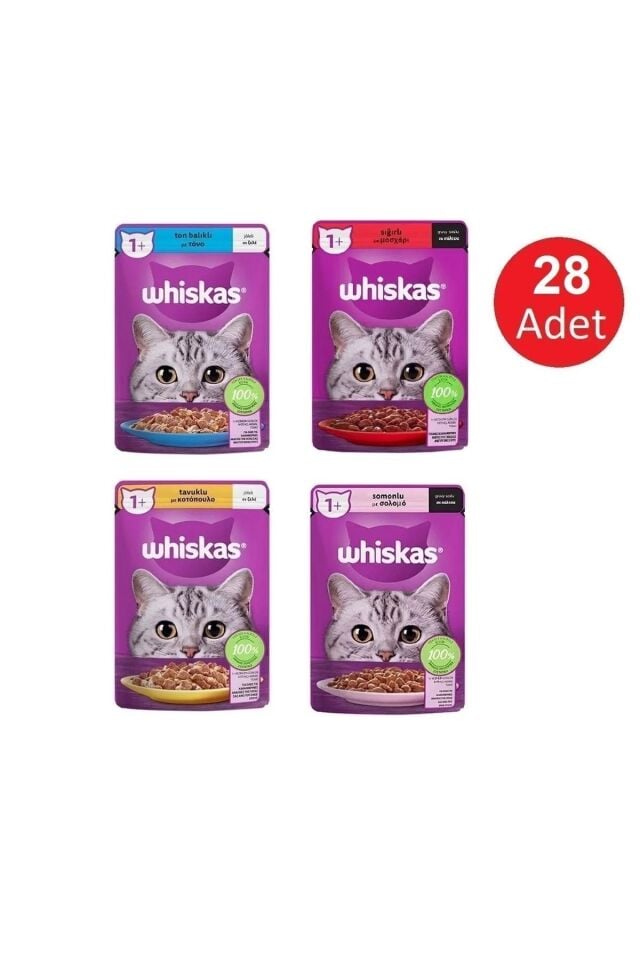 Whiskas Karışık Yaş Kedi Mama 85gr x 28 Adet