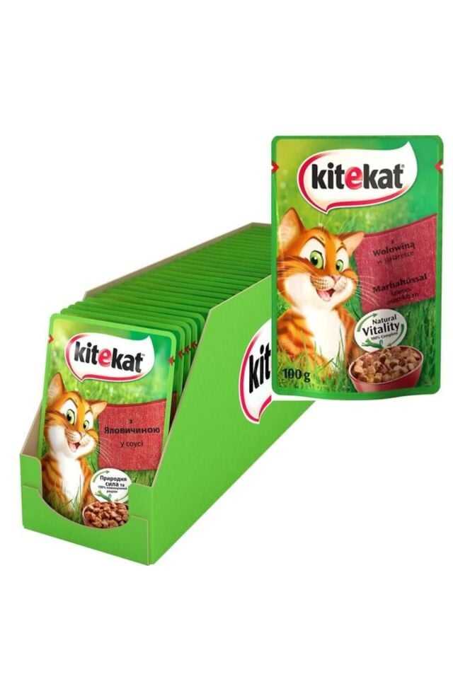 Kitekat Sığır Etli Yetişkin Kedi Yaş Mama 85gr x 28 Adet