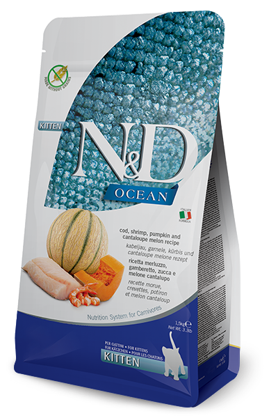ND Ocean Morina Balıklı Balkabaklı ve Karidesli Yavru Kedi Maması 5kg