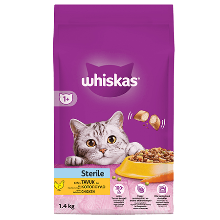 Whiskas Steril Tavuklu Kısırlaştırılmış Kedi Maması 1.4kg