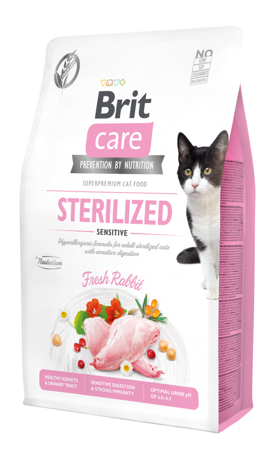 Brit Care Sindirim Sistemi Destekleyici Tavşan Etli Tahılsız Kısırlaştırılmış Kedi Maması 2kg