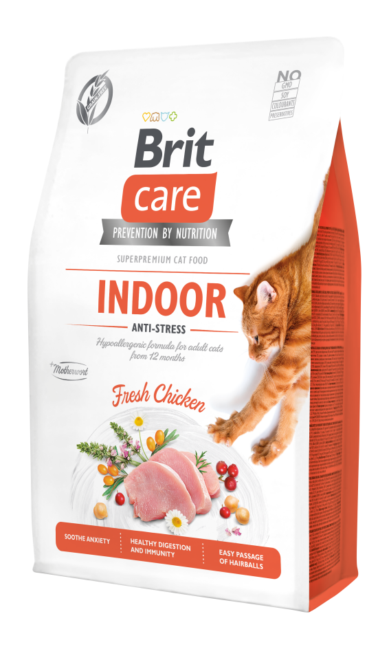 Brit Care Indoor Stres Azaltıcı Ev Kedileri için Tahılsız Yetişkin Kedi Maması 2kg