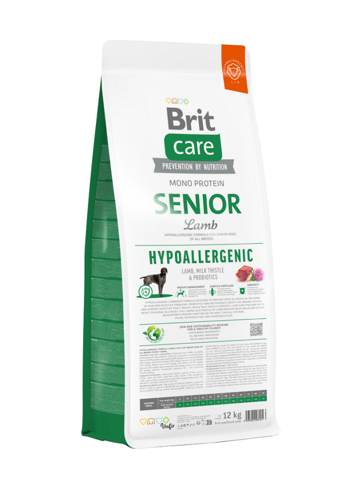 Brit Care Senior Hipoalerjenik Kuzu Etli Yaşlı Köpek Maması 12kg