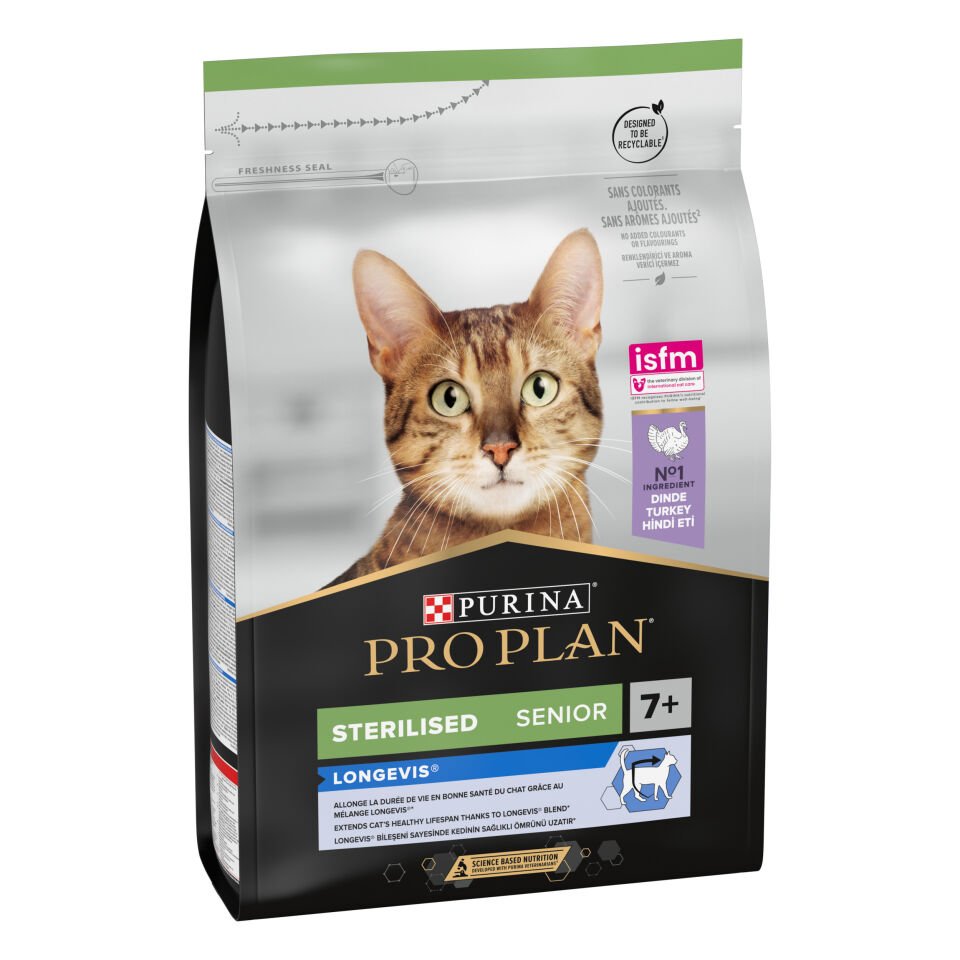 Pro Plan Steril Hindi Etli Kısırlaştırılmış Senior +7 Yaşlı Kedi Maması 3kg