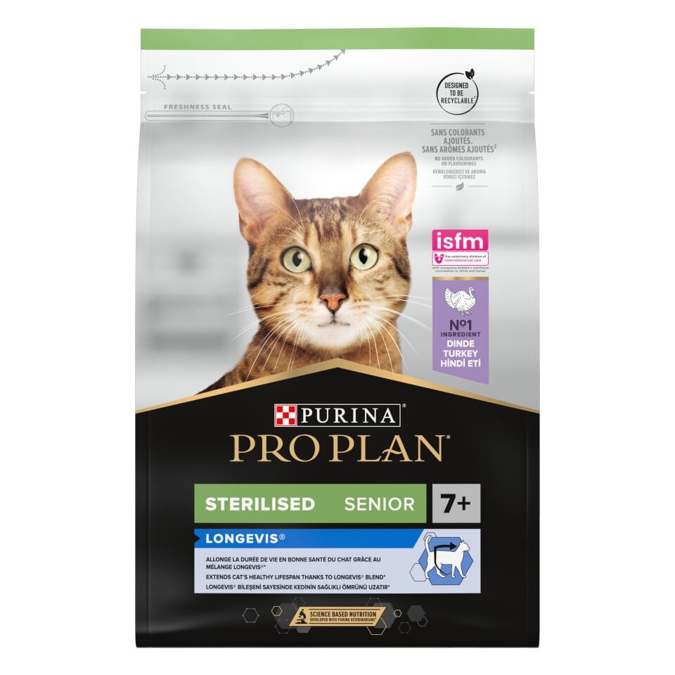 Pro Plan Steril Hindi Etli Kısırlaştırılmış Senior +7 Yaşlı Kedi Maması 3kg