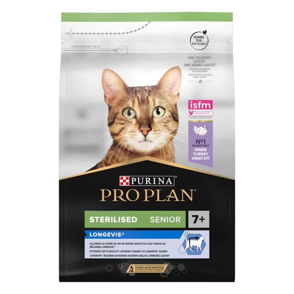 Pro Plan Steril Hindi Etli Kısırlaştırılmış Senior +7 Yaşlı Kedi Maması 3kg