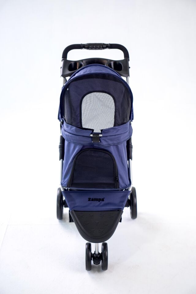 Zampa Triboro Kedi ve Köpek Arabası Lacivert 45x80x90 Cm