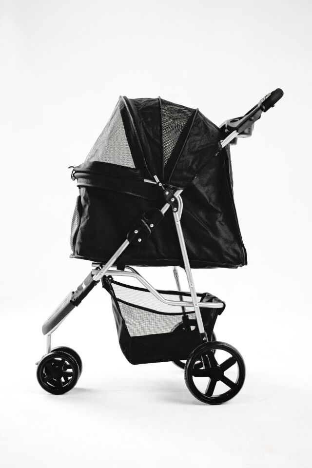 Zampa Triboro Kedi ve Köpek Arabası Siyah 45x80x90 Cm