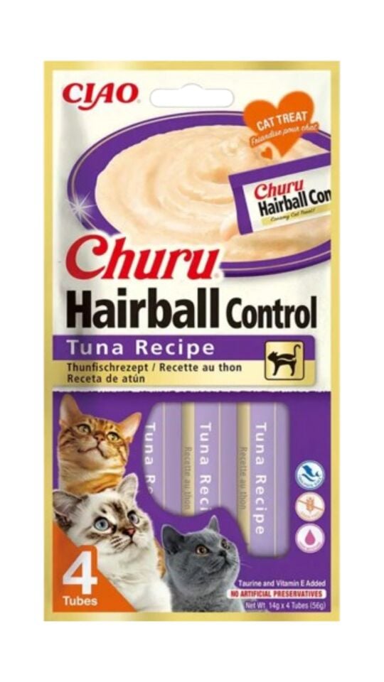 İnaba Ciao Churu Cream Hairball Ton Balıklı Kedi Krema Ödül Maması 4x14gr