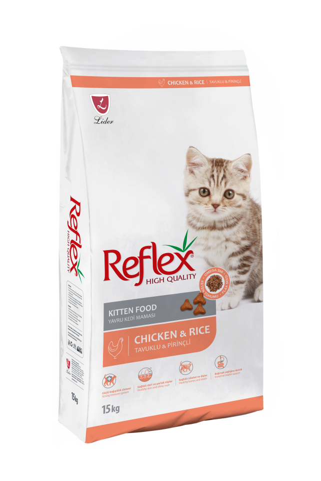 Reflex Tavuklu ve Pirinçli Yavru Kedi Maması 15kg