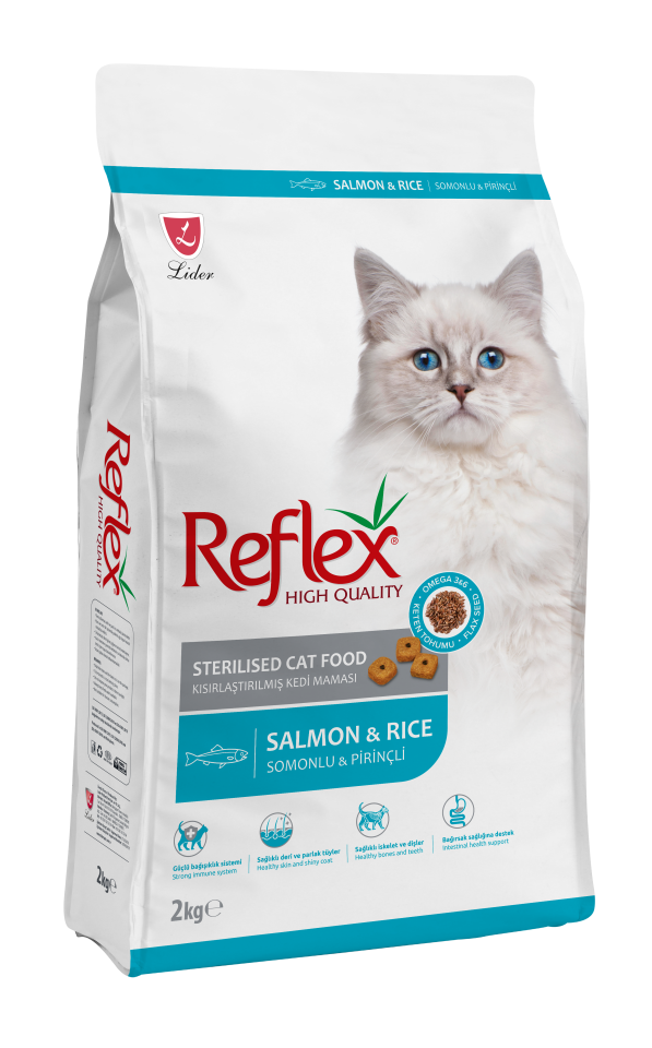 Reflex Kısırlaştırılmış Somonlu ve Pirinçli Kedi Maması 2kg
