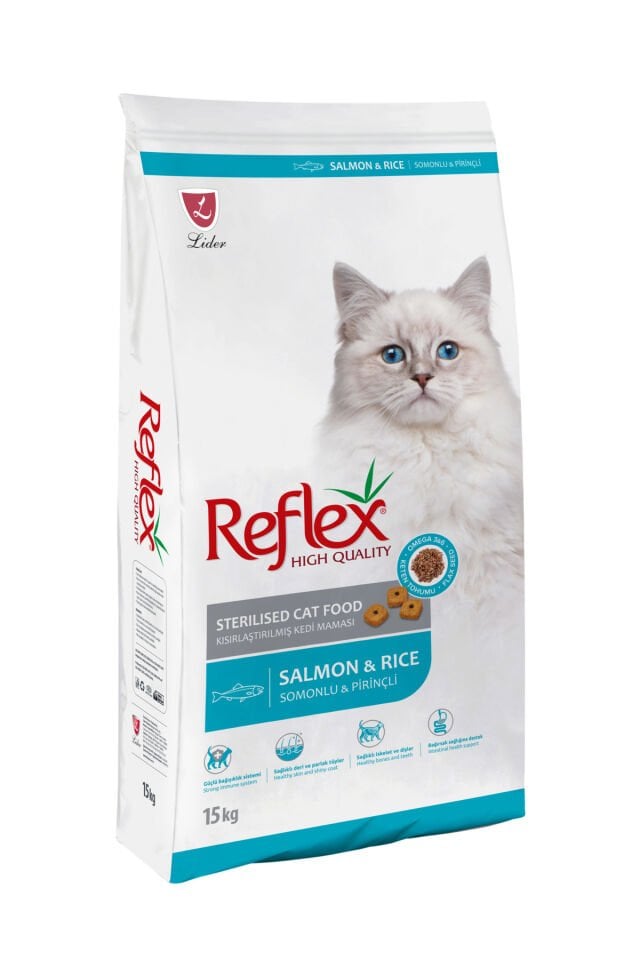 Kısırlaştırılmış / Sterilised Somonlu ve Pirinçli Kedi Maması 15 kg