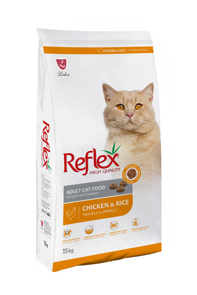 Reflex Tavuklu Pirinçli Yetişkin Kedi Maması 15Kg