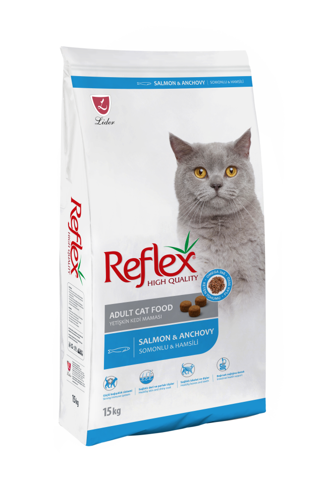 Reflex Somonlu ve Hamsili Yetişkin Kedi Maması 15kg