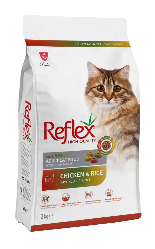 Reflex Multi Color Tavuklu ve Pirinçli Yetişkin Kedi Maması 2 kg
