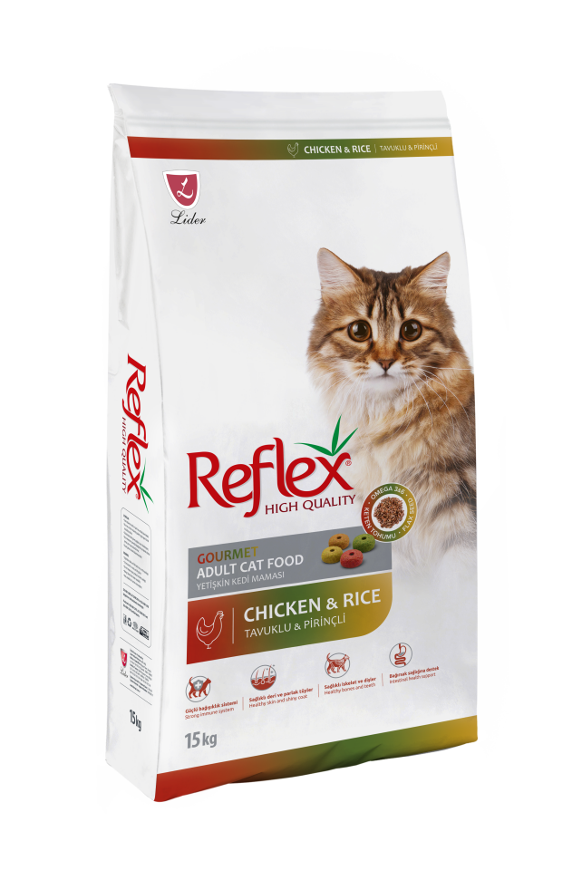 Reflex Multi Color Tavuklu ve Pirinçli Yetişkin Kedi Maması 15kg