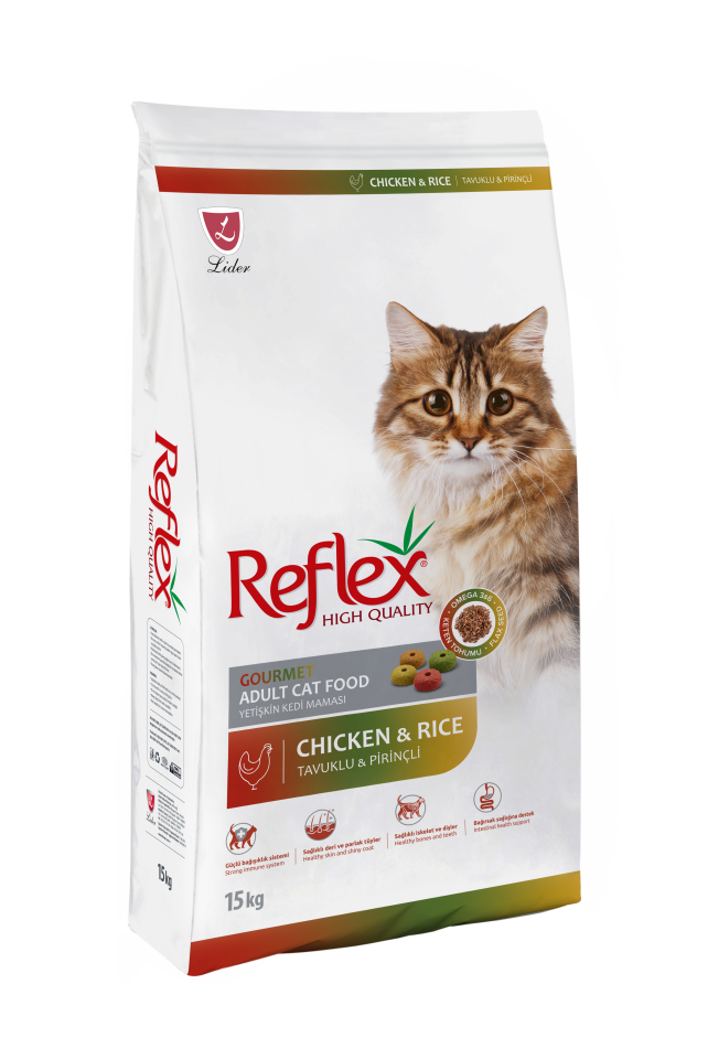 Reflex Multi Color Tavuklu ve Pirinçli Yetişkin Kedi Maması 15kg