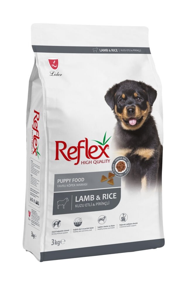 Kuzu Etli ve Pirinçli Yavru Köpek Maması 3 kg
