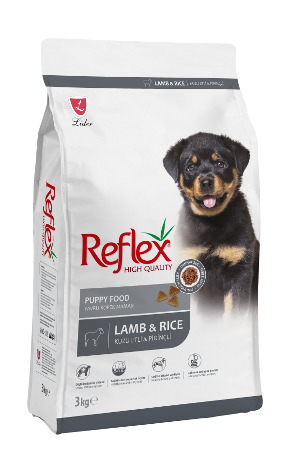Reflex Kuzu Etli ve Pirinçli Yavru Köpek Maması 3 kg