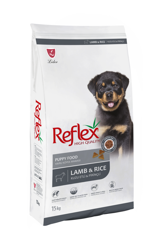 Reflex Kuzu Etli ve Pirinçli Yavru Köpek Maması 15 kg