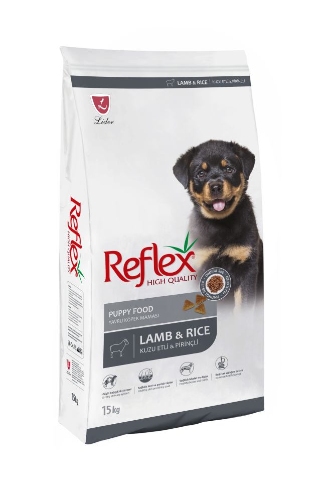 Reflex Kuzu Etli ve Pirinçli Yavru Köpek Maması 15 kg