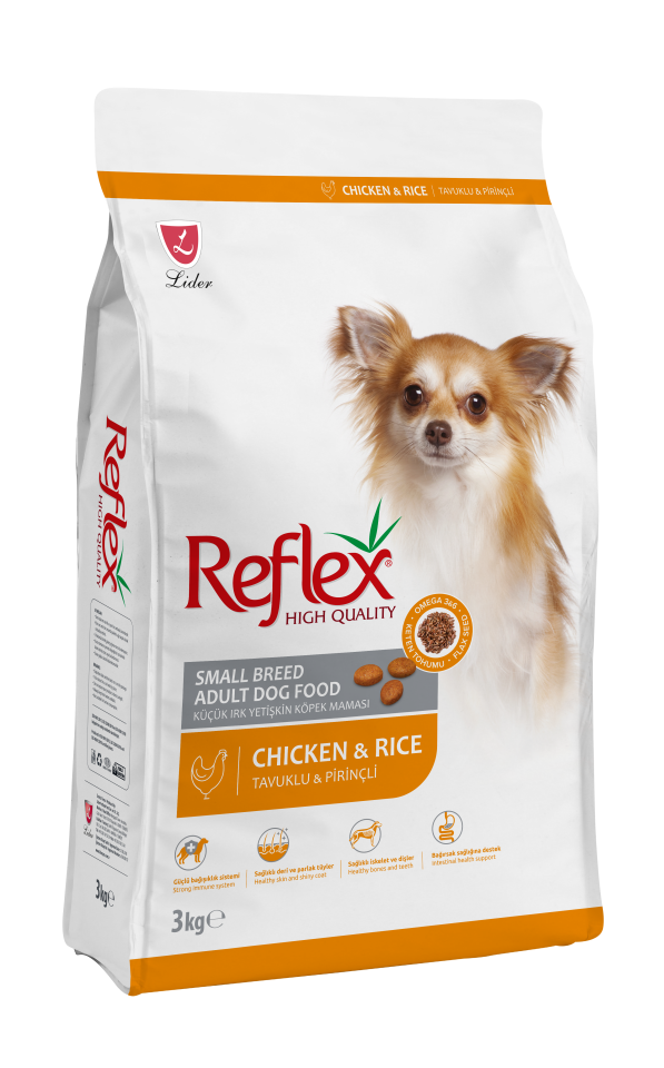 Reflex Küçük Irk Tavuklu Yetişkin Köpek Maması 3 Kg