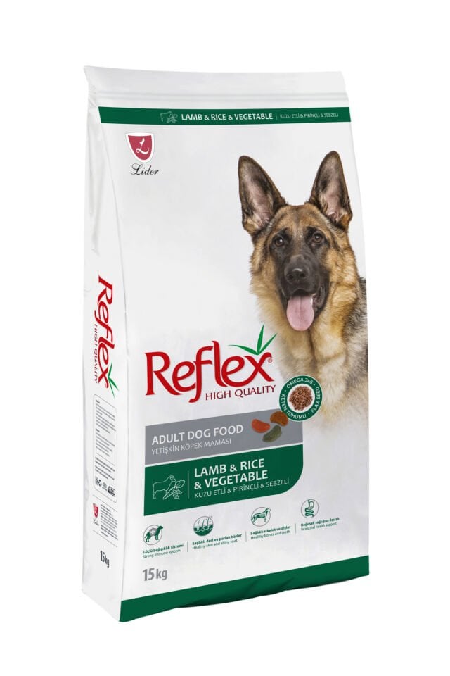 Kuzulu Pirinçli ve Sebzeli Yetişkin Köpek Maması 15kg