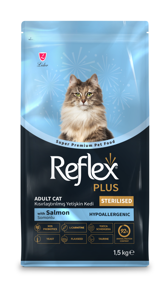 Reflex Plus Hypoalerjenik Kısırlaştırılmış Somonlu Yetişkin Kedi Maması 1.5 kg