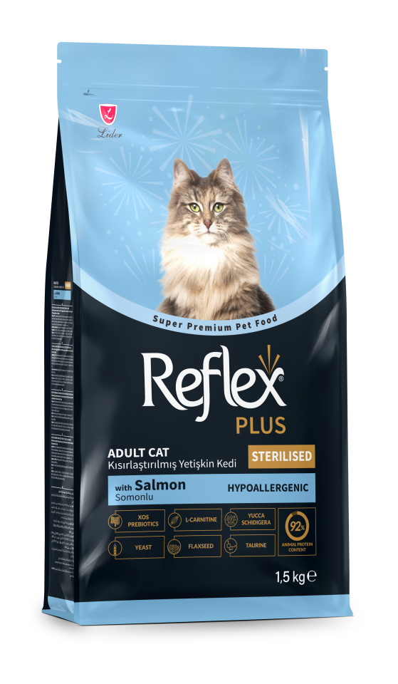 Reflex Plus Hypoalerjenik Kısırlaştırılmış Somonlu Yetişkin Kedi Maması 1.5 kg